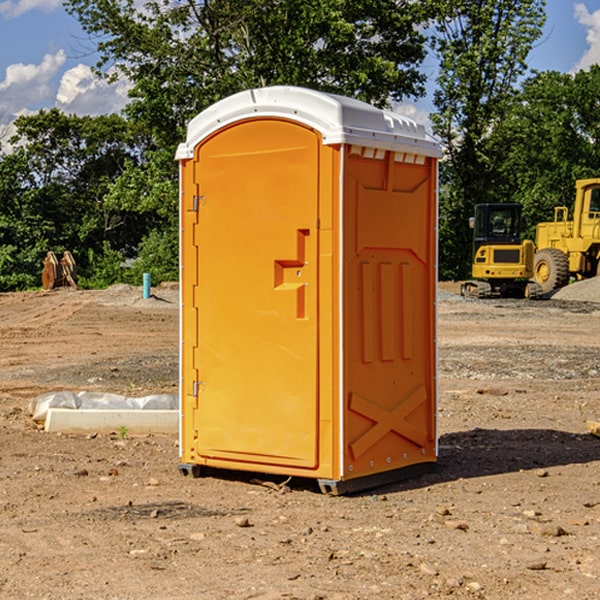 how often are the portable restrooms cleaned and serviced during a rental period in Drowning Creek Oklahoma